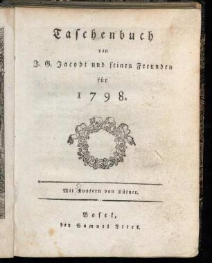1798: Taschenbuch : für das Jahr
