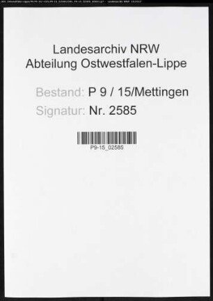 Sterberegister Standesamt Mettingen
