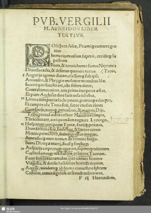 Pub. Vergilii M. Aeneidos Liber Tertius
