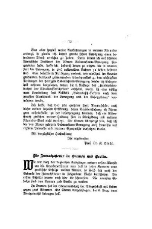 Die Zuwachssteuer in Bremen und Berlin