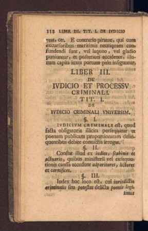 Liber III. De Ivdicio Et Processv Criminali