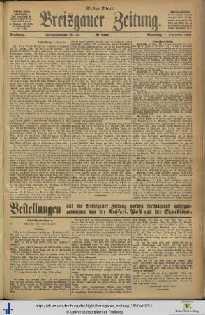 07.09.1890 (Erstes Blatt)