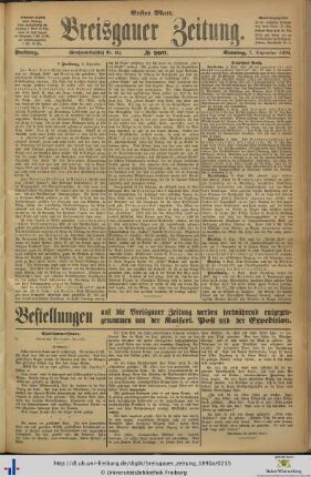 07.09.1890 (Erstes Blatt)