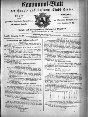 1871,28: No. 28, 9. Juli 1871