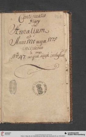 Titelblatt 1770