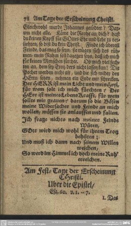 Am Fest-Tage der Erscheinung Christi