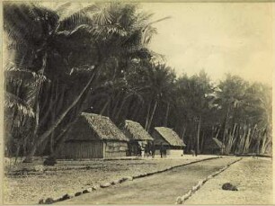 Häuser auf Nauru (Hamburger Südsee-Expedition 1908-1910)