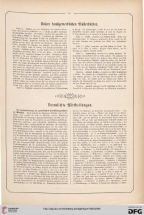 Unsere kunstgewerblichen Musterblätter