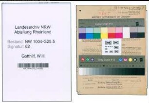 Entnazifizierung Willi Gotthilf , geb. 03.05.1908 (Dachdecker)