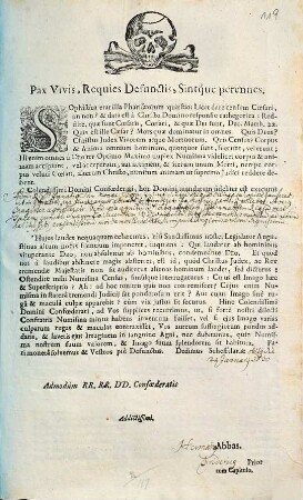 Pax Vivis, Requies Defunctis, Sint'que perennes. Sophistica erat illa Pharisæorum quæstio: Licet dare censum Cœsari, an non? ... Colendissimi Domini Confœderati, hoc Domini mandatum fideliter est executus ...