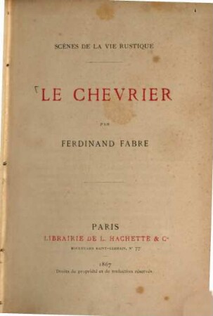 Le Chevrier : Scènes de la vie rustique