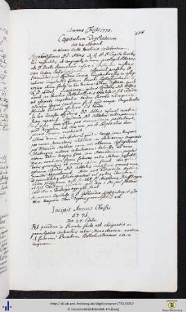 Annus Christi 1771 - 1775.