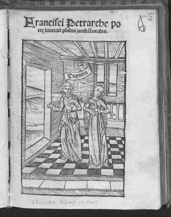 Francisci Petrarche po||ete laureati Psalmi confessionales.