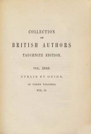 Syrlin : in three volumes, 2