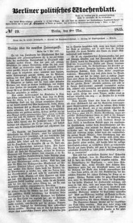 No 19, 9. Mai 1835