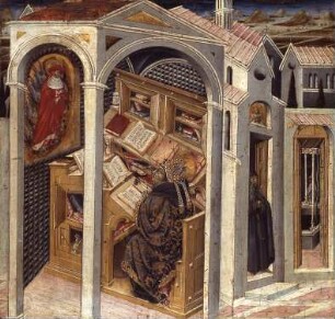 Der Heilige Hieronymus erscheint dem Heiligen Augustinus