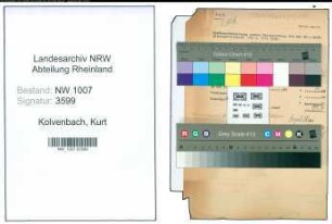 Entnazifizierung Kurt Kolvenbach , geb. 18.04.1909 (Landwirt)
