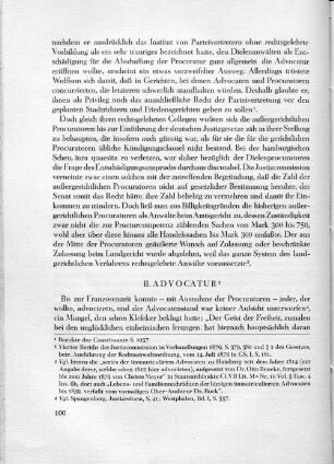 II. Advocatur