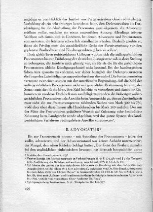 II. Advocatur