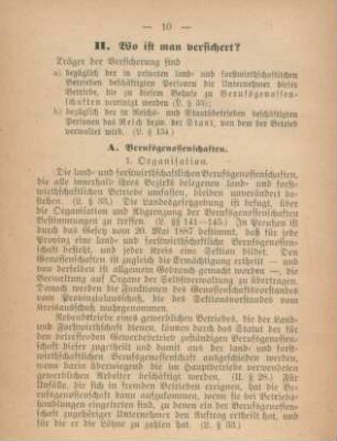 II. Wo ist man versichert?