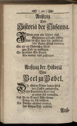 Außzug der Historiae Von Beel zu Babel