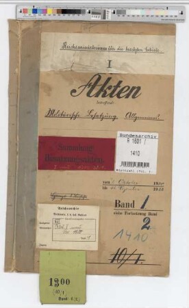Militärische Besetzung. Allgemeines: Bd. 1