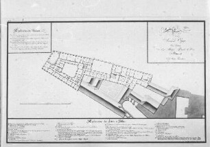 Wien: Palais des Herzogs von Sachsen - Teschen, Grundriß des 2. Obergeschosses