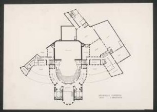 Stadttheater (auch: Opernhaus), Wuppertal Umbau: Grundriss 1.Rang 2.OG