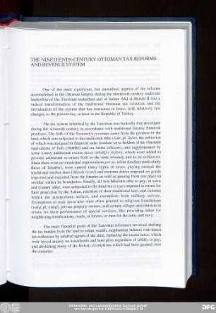 The Nineteenth-Century Ottoman Tax Reforms And Revenue System