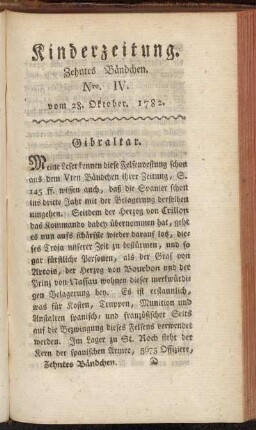 Nro. IV. vom 28. October 1782