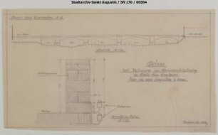 Brücke B, Siegbrücke bei Allner, neue Siegbrücke bei Allner: Verlegung der Fernsprechleitung über die neue Siegbrücke