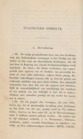 I. Bevolking