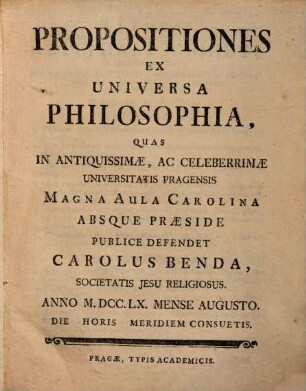 Propositiones ex universa philosophia