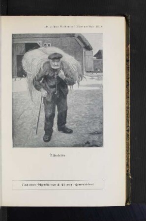 "Deutsches Volkstum" (Bühne und Welt) XIX,8 Altenteiler Nach einem Ölgemälde von E. Eitner, Hummelsbüttel