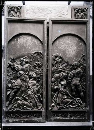 Kirche; Altarflügel, Relief