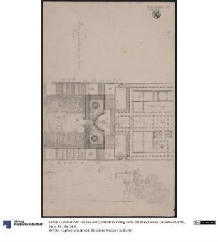 Potsdam. Belriguardo auf dem Tornow. Grundrissskizze