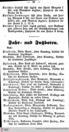 Fahr= und Fußboten