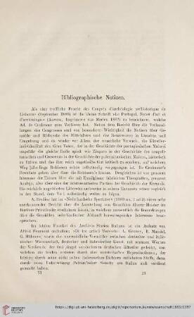 Bibliographische Notizen