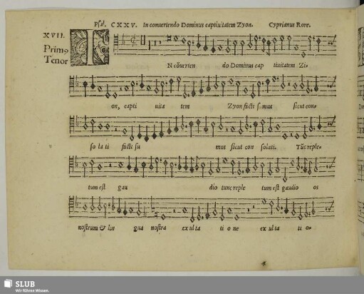 XVII. Rore, Cipriano de: In convertendo Dominus