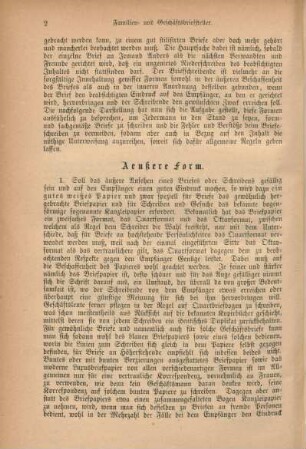 Aeußere Form.