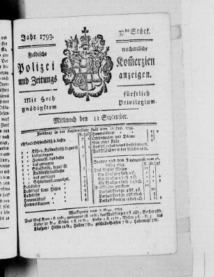 37tes Stück., Ausgabe vom 11. September 1793