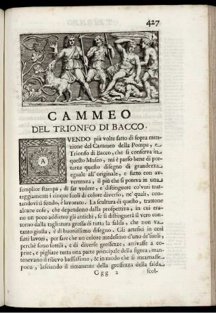 Cammeo Del Trionfo Di Bacco.