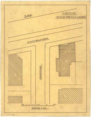 Billing, Hermann; Karlsruhe, Jahnstr. 24; Haus Lieber - Lageplan