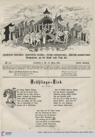 No. 11, Frankfurt a. M., 24. März 1861, Zweiter Jahrgang