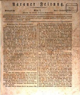 Aarauer Zeitung, 1819