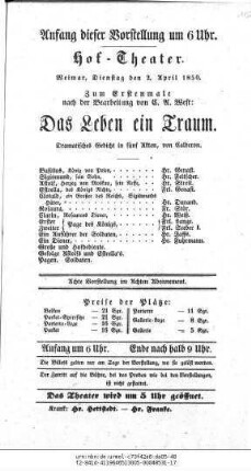 Das Leben ein Traum