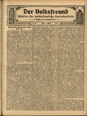Ausgabe vom Sonntag, den 03. August 1913.