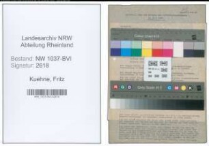 Entnazifizierung Fritz Kuehne , geb. 15.02.1904 (Stadtsekretaer)