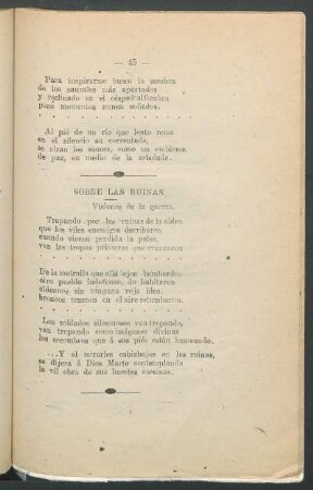 Sobre las ruínas : Visiones de la guerra.