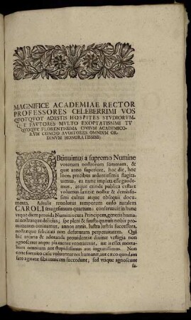 Magnifice Academiae Rectors Professores Celeberrimi Vos ...